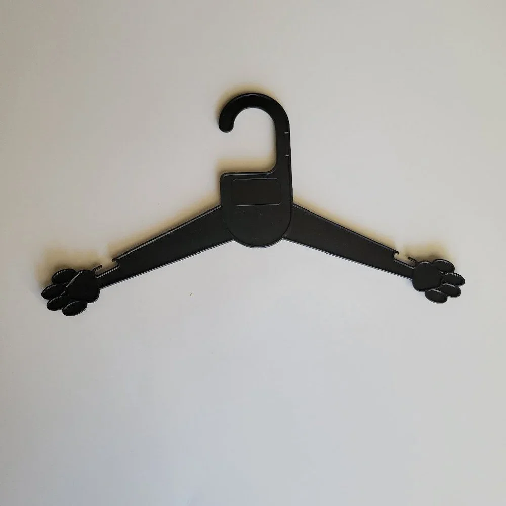 Clothes Kid Hangers 20 Piece Paw Print Puppy Dog Hangers Apparel Plastic Black
